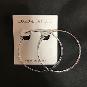 Lord & Taylor Sterling Silver Hoop Earrings